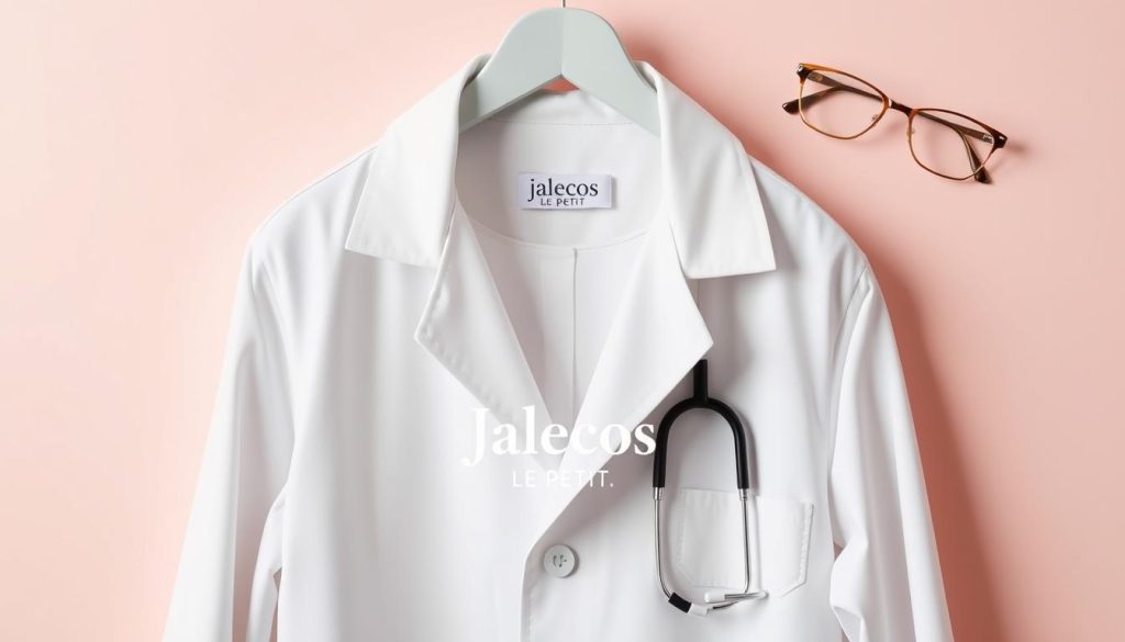 combinação jaleco branco